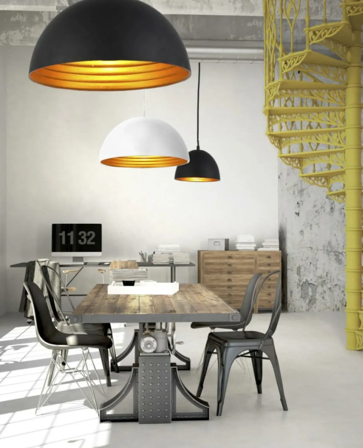 Store Ponadczasowa, czarno-złota lampa wisząca ⌀40cm AZ1394 MODENA | Kaja Żyrandole Nowoczesne