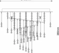 Sklep Kaja Ponadczasowa, kryształowa lampa sufitowa 19154L TERRE | Kaja