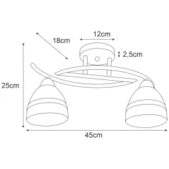 Sklep Kaja Ponadczasowa lampa do korytarza K-JSL-6572/2 AB COLAR | Kaja