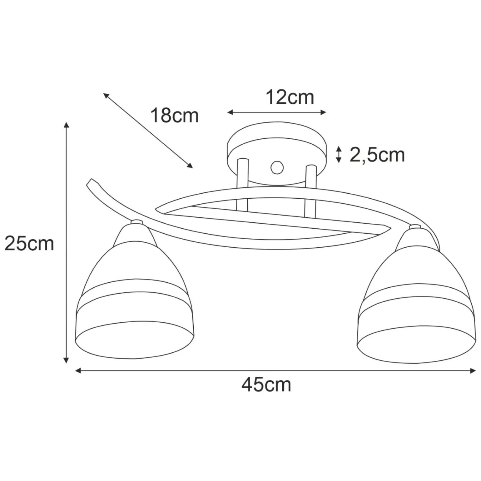 Sklep Kaja Ponadczasowa lampa do korytarza K-JSL-6572/2 AB COLAR | Kaja