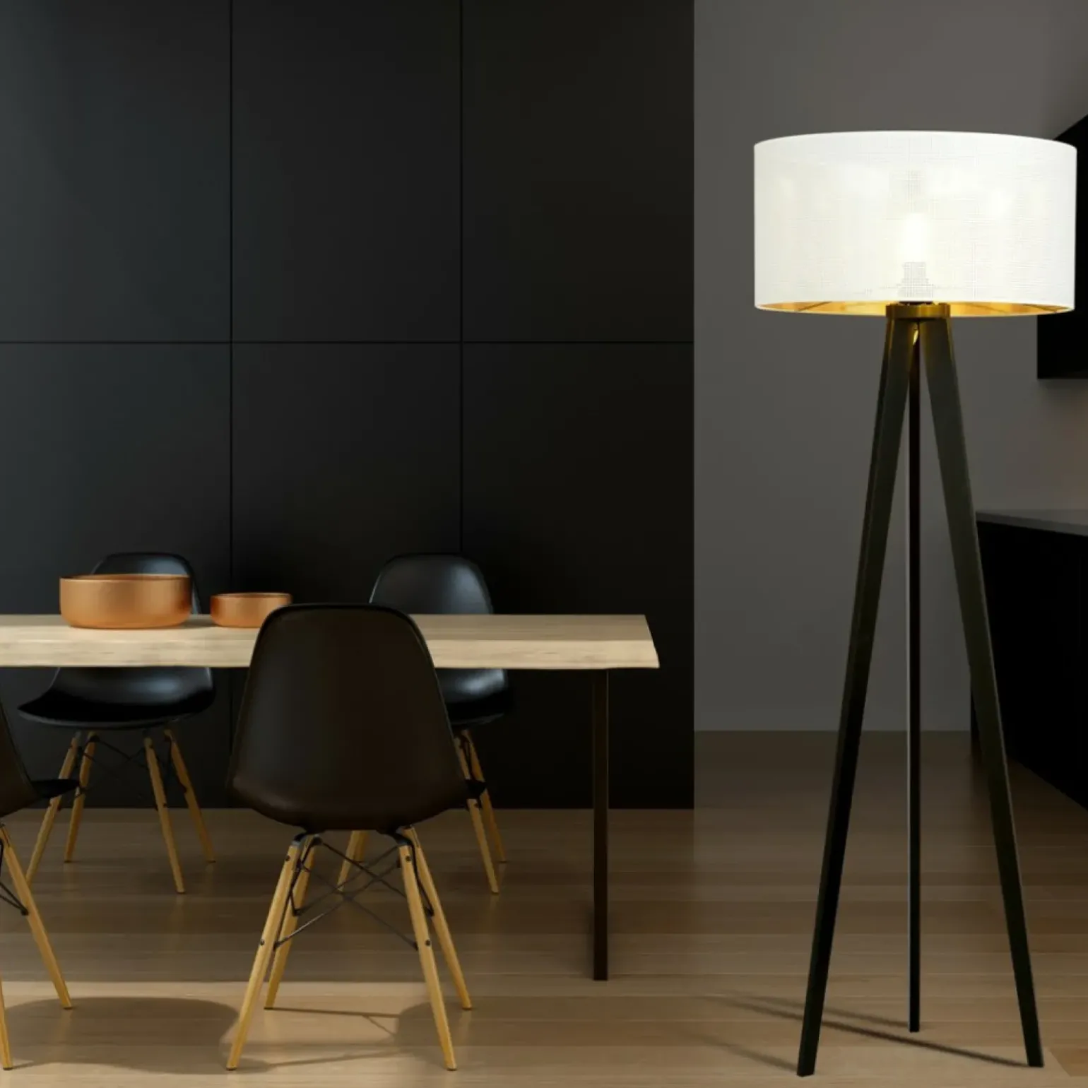 Sklep Kaja Ponadczasowa lampa podłogowa z abażurem 1147/LP1 ASTON | Kaja