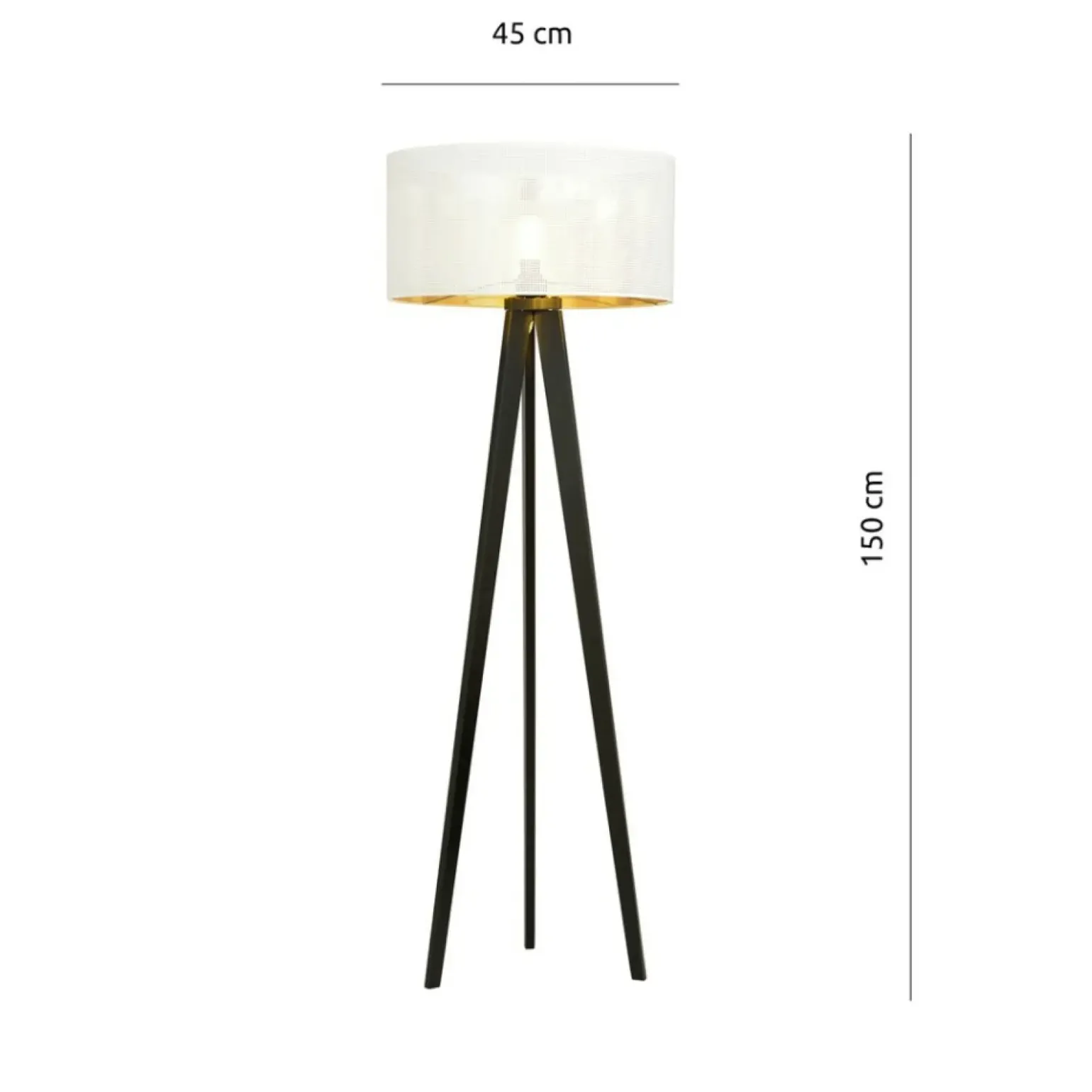 Sklep Kaja Ponadczasowa lampa podłogowa z abażurem 1147/LP1 ASTON | Kaja