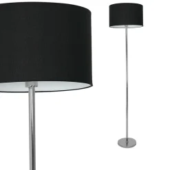 Sklep Kaja Ponadczasowa lampa podłogowa z czarnym abażurem ML6382 CASINO | Kaja