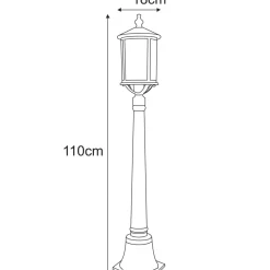 Sklep Kaja Ponadczasowa lampa stojąca ogrodowa, czarna K-8222 z serii MIAMI