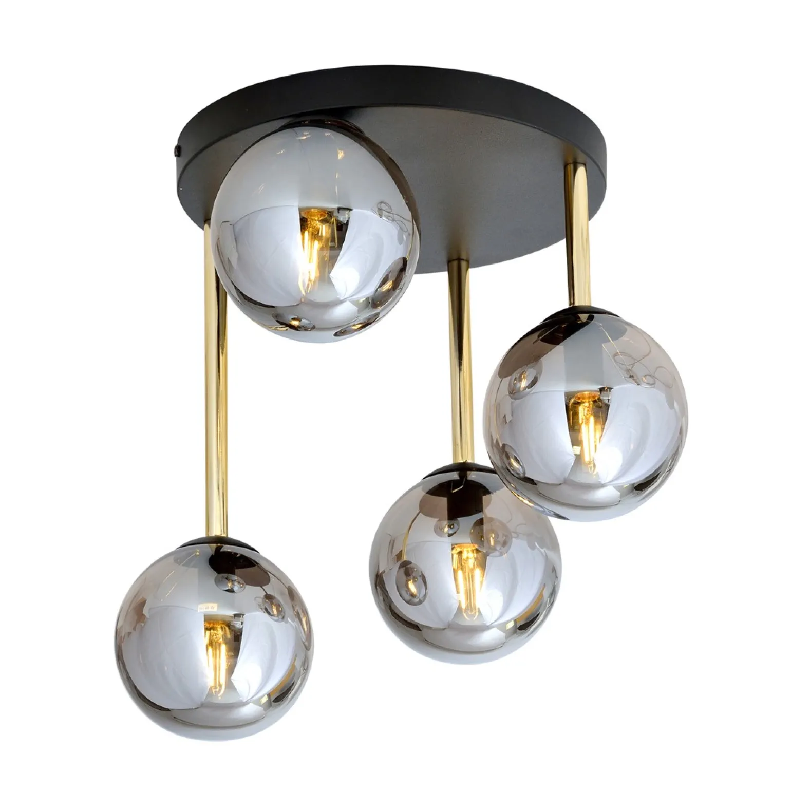 Sklep Kaja Ponadczasowa lampa sufitowa z ciemnymi kloszami 1259/4 z serii DOLCE