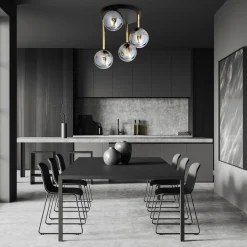 Sklep Kaja Ponadczasowa lampa sufitowa z ciemnymi kloszami 1259/4 z serii DOLCE