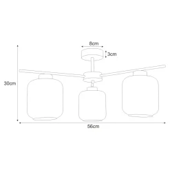 Fashion Ponadczasowa lampa sufitowa z bursztynowymi kloszami K-5511 z serii IGA Żyrandole Nowoczesne