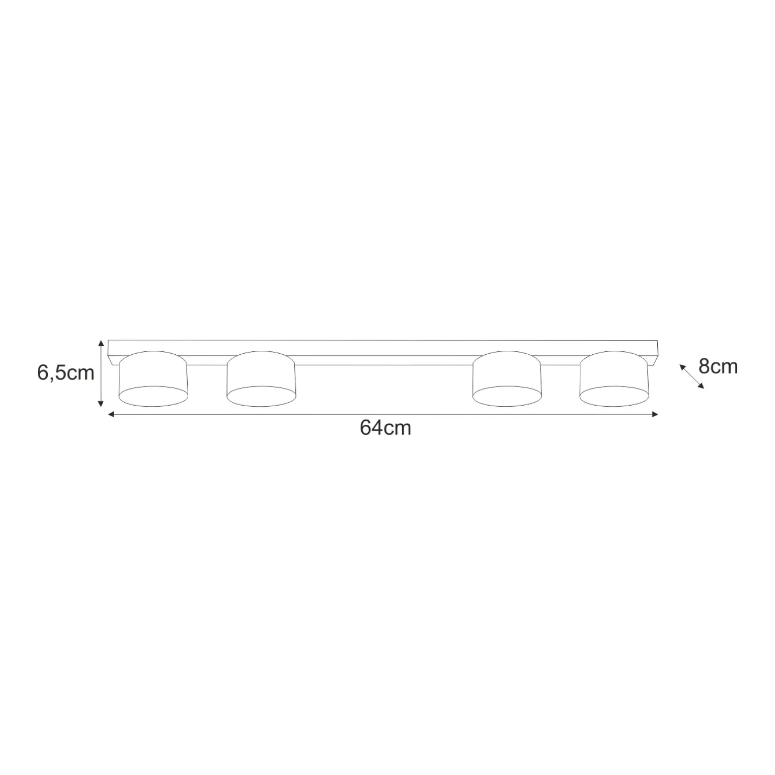 Sklep Kaja Ponadczasowa lampa sufitowa na cztery żarówki K-5532 z serii CRUZ