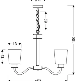 Discount Ponadczasowa lampa wisząca do sypialni 33-74232 z serii SCHUBERT Żyrandole Nowoczesne