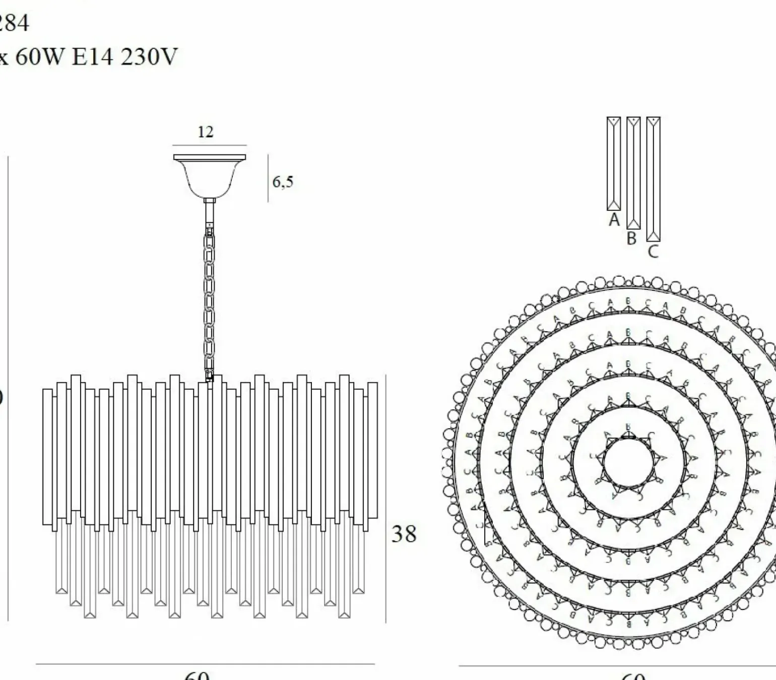 Store Ponadczasowa lampa wisząca, regulowany zwis MX P0284 VOGUE | Kaja Żyrandole Nowoczesne