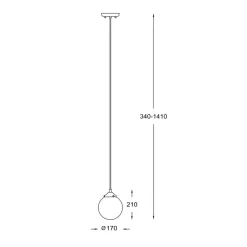Clearance Ponadczasowa lampa wisząca P0454-01D-F7AC RIANO| Kaja Oświetlenie Żyrandole Nowoczesne