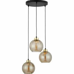 Clearance Ponadczasowa lampa wisząca z miodowymi kloszami TK 4637 z serii DEVI Żyrandole Nowoczesne