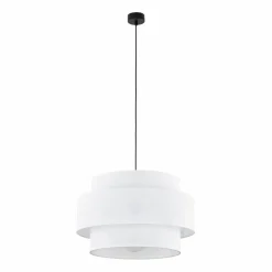 Store Ponadczasowa lampa wisząca do salonu TK 5095 CALISTO WHITE | Kaja Żyrandole Nowoczesne