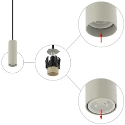 Fashion Ponadczasowa lampa wisząca, tuba 12,5cm 10900 FOURTY | Kaja Żyrandole Nowoczesne