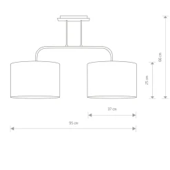 Best Ponadczasowa lampa z abażurami 4962 ALICE | Kaja Oświetlenie Żyrandole Nowoczesne