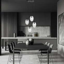 Store Ponadczasowa lampa z podłużnymi kloszami 1265/4PREM z serii ASTRAL Żyrandole Nowoczesne