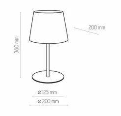 Sklep Kaja Ponadczasowa lampka nocna z abażurem TK 2935 MAJA WHITE | Kaja