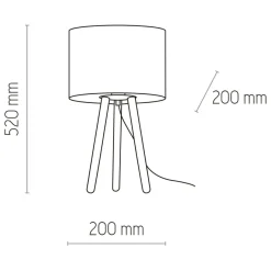 Sklep Kaja Ponadczasowa lampka stołowa na szafkę TK 5290 TOKYO | Kaja Oświetlenie
