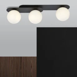 Sklep Kaja Ponadczasowa listwa sufitowa z białymi kloszami 1118/3 PLAZA | Kaja