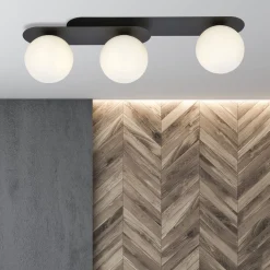 Sklep Kaja Ponadczasowa listwa sufitowa z białymi kloszami 1118/3 PLAZA | Kaja