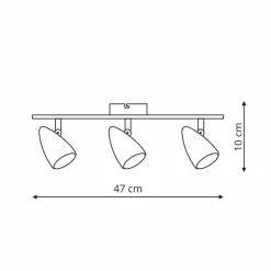 Online Ponadczasowa listwa z reflektorami LP-2638/3W CORTINO | Kaja Żyrandole Nowoczesne