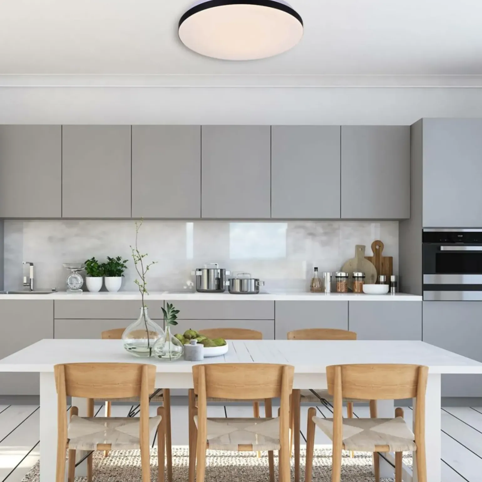 Sklep Kaja Ponadczasowa, okrągła lampa sufitowa LED LP-335/1C S 4BK – BABILON