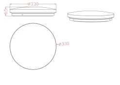 Sklep Kaja Ponadczasowa, okrągła lampa sufitowa LED LP-335/1C S 4BK – BABILON