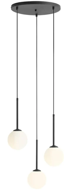 Best Ponadczasowa, potrójna lampa wisząca do sypialni 1087E1_R BOSSO Żyrandole Nowoczesne