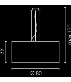 Store Ponadczasowa, prążkowana lampa wisząca ⌀80cm 67526 NODO | Kaja Żyrandole Nowoczesne