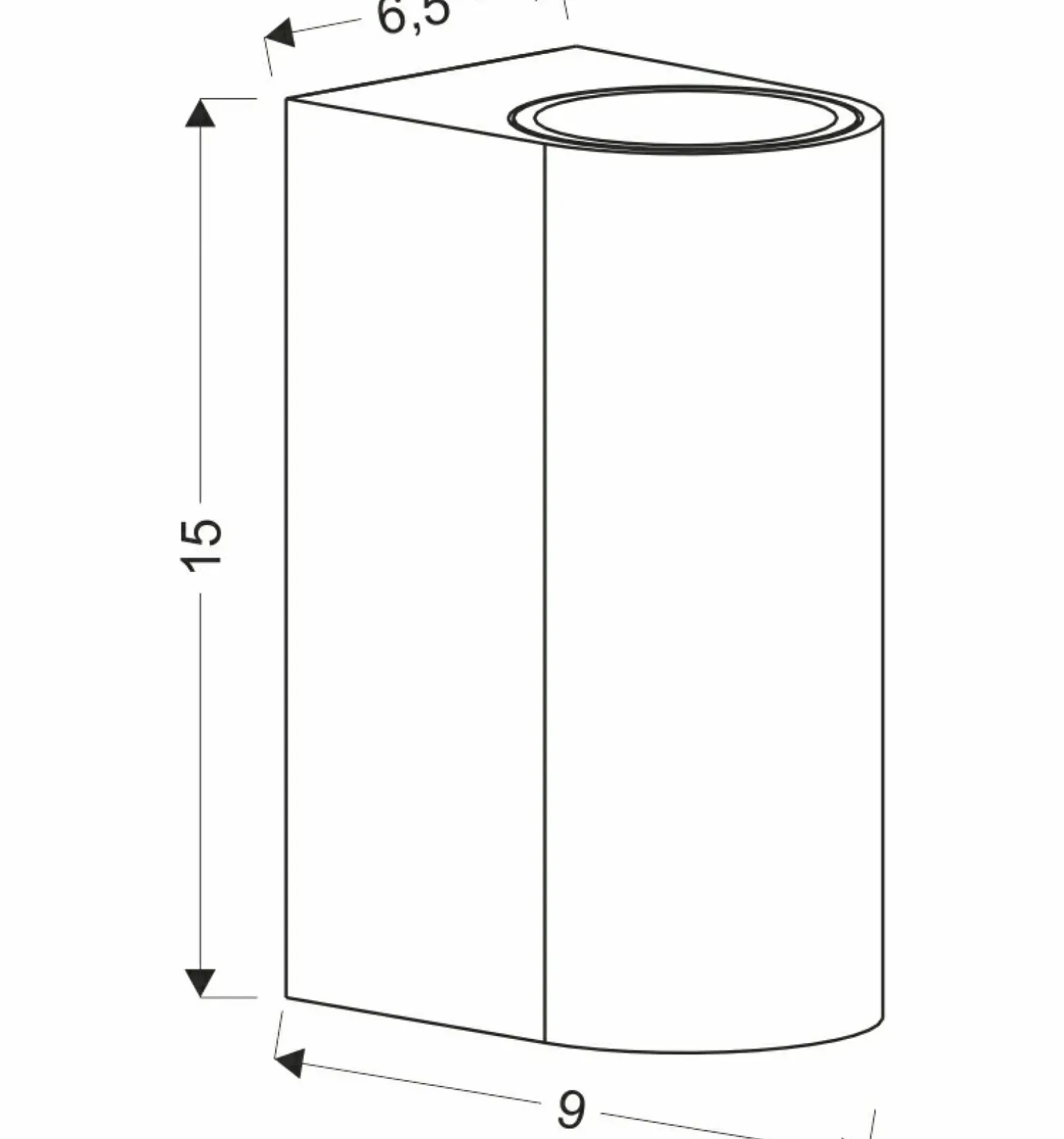 Sklep Kaja Ponadczasowy, czarny kinkiet elewacyjny 22-32294 LOBELIA | Kaja