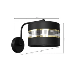 Sklep Kaja Ponadczasowy kinkiet ścienny, stylowy abażur MLP7334 z serii ULTIMO | Kaja Oświe