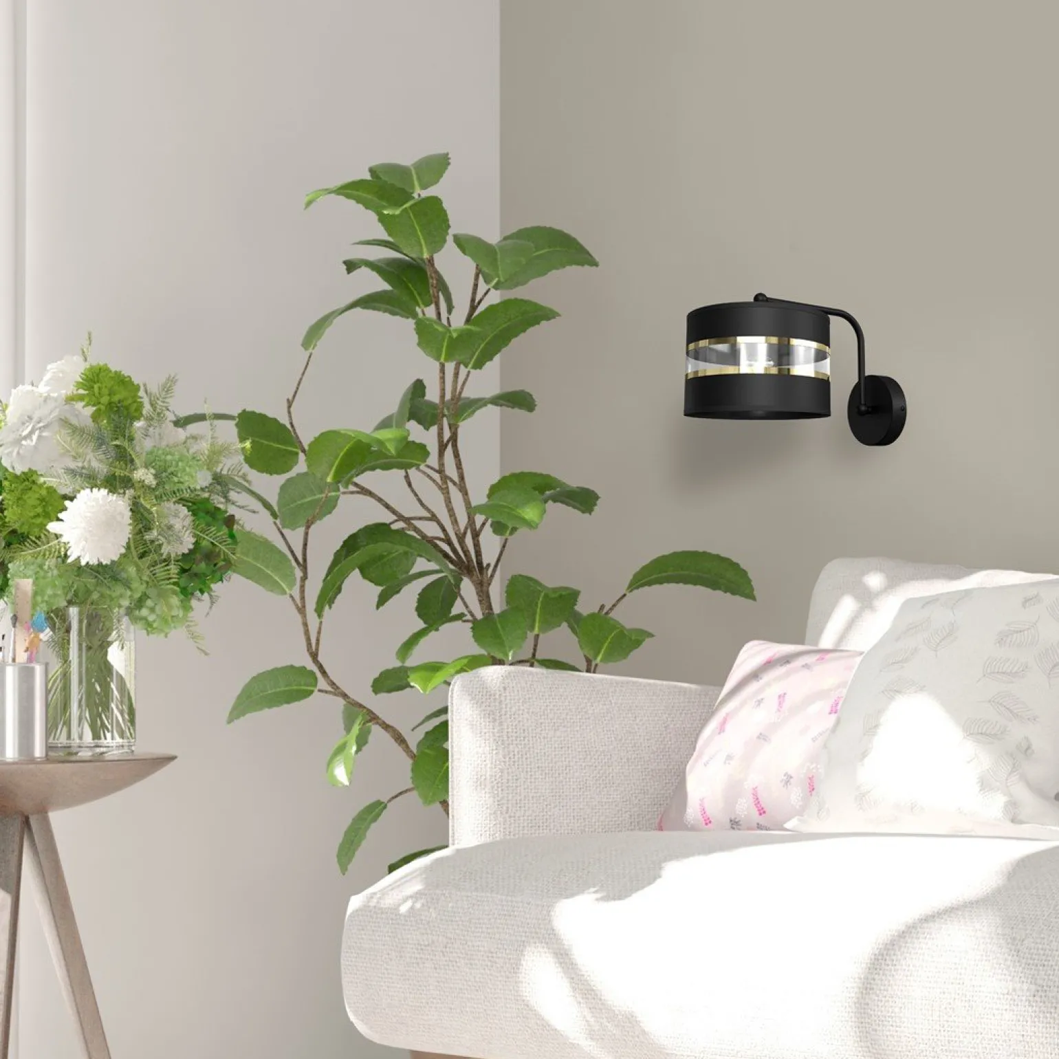 Sklep Kaja Ponadczasowy kinkiet ścienny, stylowy abażur MLP7334 z serii ULTIMO | Kaja Oświe