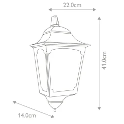 Sklep Kaja Ponadczasowy kinkiet ogrodowy CP7-2-BLACK z serii CHAPEL