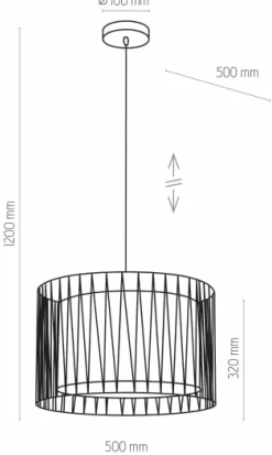 Store Ponadczasowy żyrandol do sypialni TK 1655 HARMONY BLACK | Kaja Żyrandole Nowoczesne