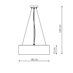 Clearance Ponadczasowy żyrandol z abażurem LP-8144/1P WH DELOS | Kaja Żyrandole Nowoczesne
