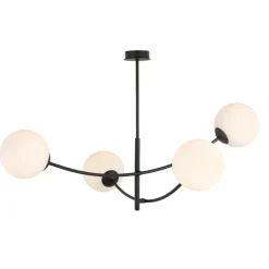 Store Ponadczasowy żyrandol z okrągłymi kloszami 1102/4 HUNTER | Kaja Żyrandole Nowoczesne