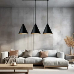 Cheap Porójna lampa wisząca z czarno-złotymi kloszami 1272/3 z serii REBEL Żyrandole Nowoczesne