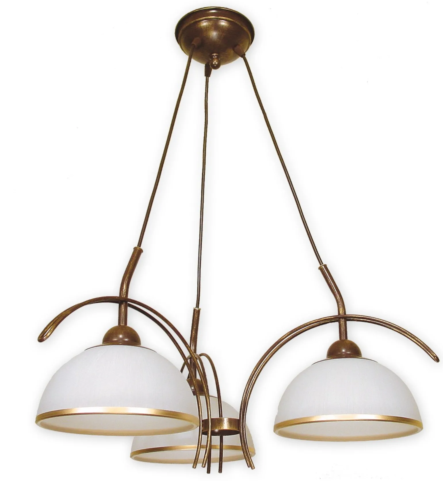 Sklep Kaja Potrójna, brązowo-złota lampa wisząca O1483 BR FLEX | Kaja Oświetlenie