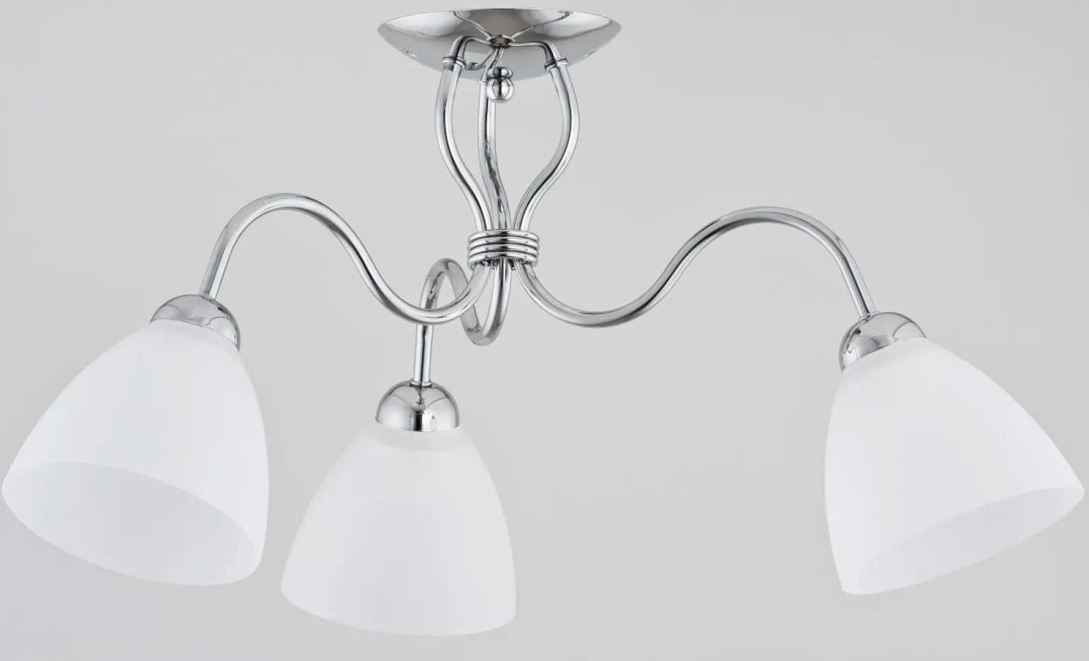 Sklep Kaja Potrójna chromowana lampa sufitowa na 3 klosze AL 22603 | Kaja