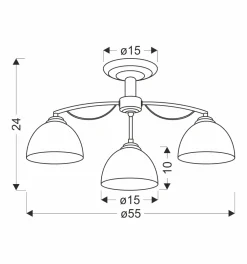 Sklep Kaja Potrójna, chromowana lampa do sypialni 33-22714 FILONA | Kaja