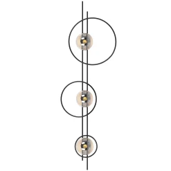 Sklep Kaja Potrójna lampa ścienna z bursztynowymi kloszami K-5348 z serii CORSA