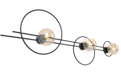 Sklep Kaja Potrójna lampa ścienna z bursztynowymi kloszami K-5348 z serii CORSA
