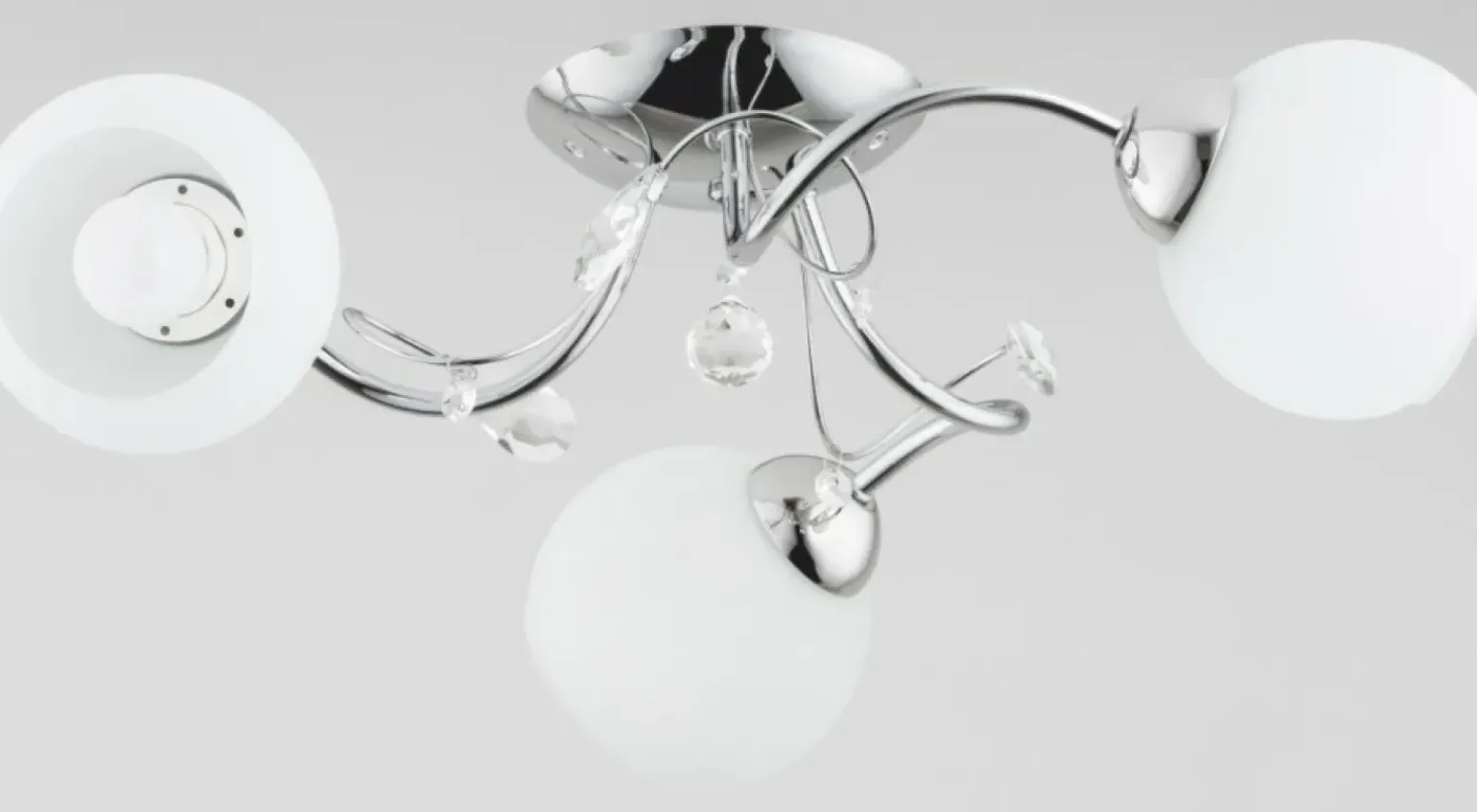 Best Potrójna lampa sufitowa z 3 mlecznymi kloszami AL 28523 | Kaja Żyrandole Nowoczesne