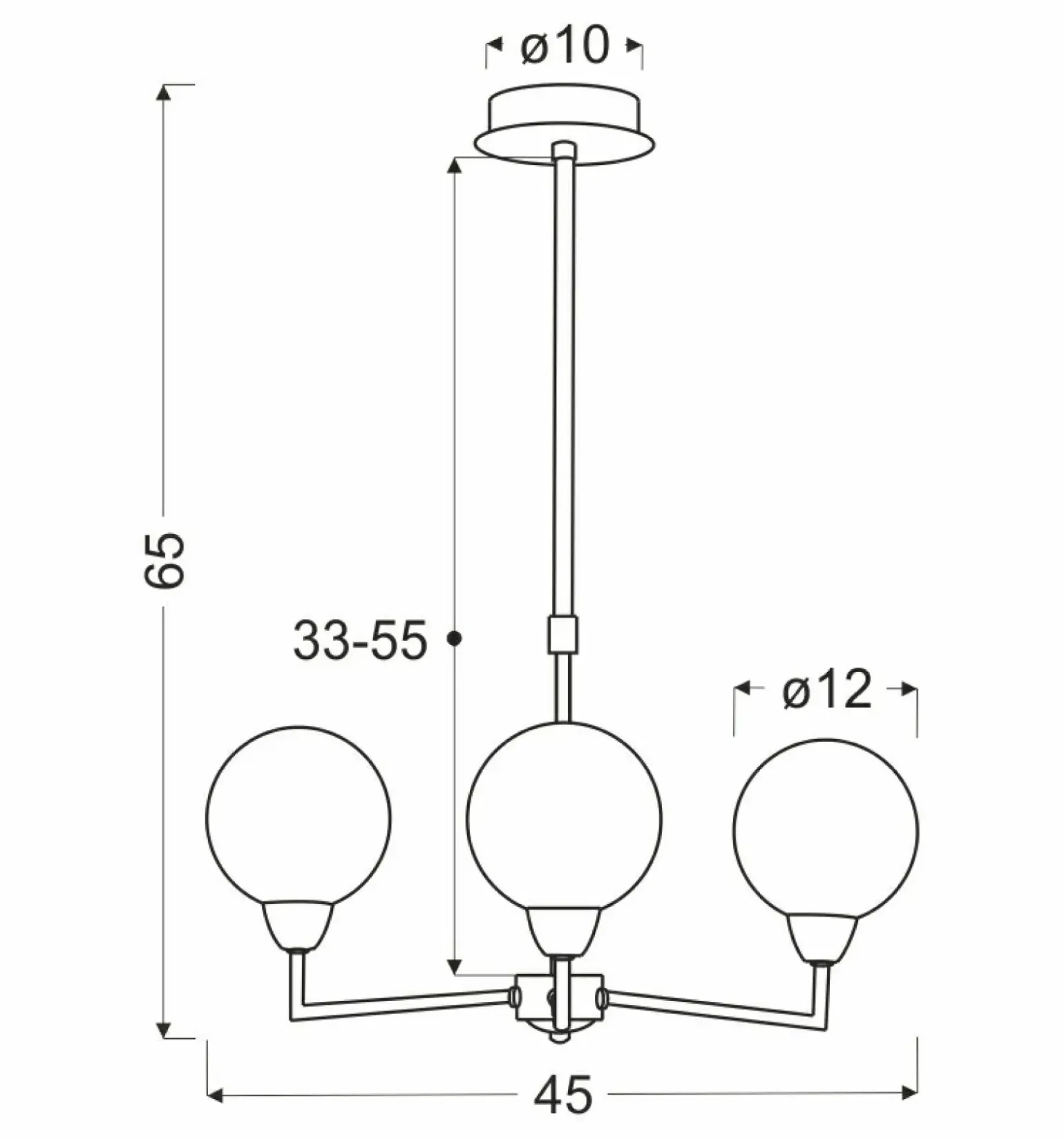 Cheap Potrójna lampa sufitowa z mi kloszami 33-05441 z serii LOGOS | Kaja Oświetl Żyrandole Nowoczesne