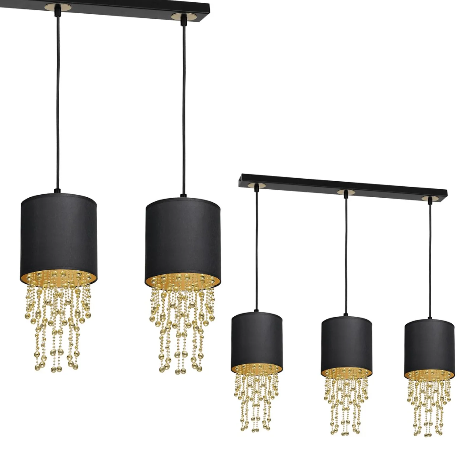 Sklep Kaja Potrójna lampa wisząca do salonu z abażurem MLP64400 z serii ALMERIA | Kaja Oświ