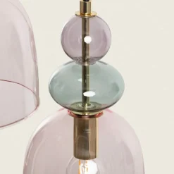 Cheap Potrójna lampa wisząca, kolorowe klosze ABR-3KOLOK-F KOLORENO | Kaja Żyrandole Nowoczesne