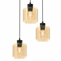 Store Potrójna lampa wisząca, kremowe klosze MLP8372 SOMBRA | Kaja Żyrandole Nowoczesne