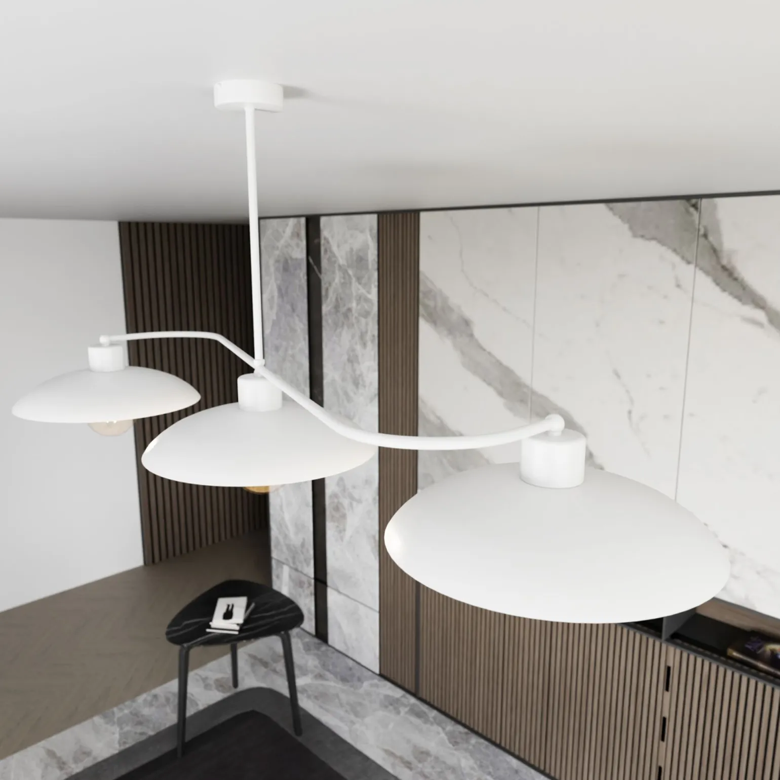 Sklep Kaja Potrójna lampa wisząca nad wyspę 1354/3 FOSTER 3 WHITE | Kaja