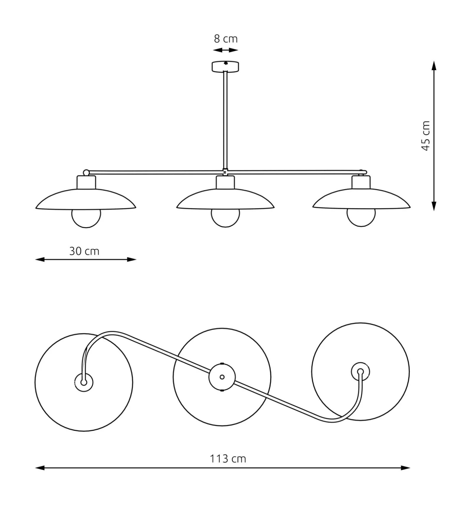 Sklep Kaja Potrójna lampa wisząca nad wyspę 1354/3 FOSTER 3 WHITE | Kaja