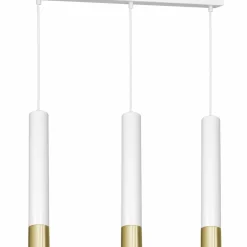 Cheap Potrójna lampa wisząca w biało-złotym kolorze LX 1563 z serii NEST Żyrandole Nowoczesne